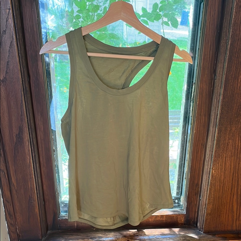 Olive Green Sleeveless Women's Top